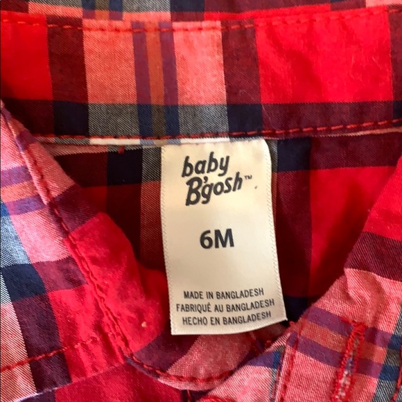 BNWT 6 month old plaid shirt - Picture 2 of 2